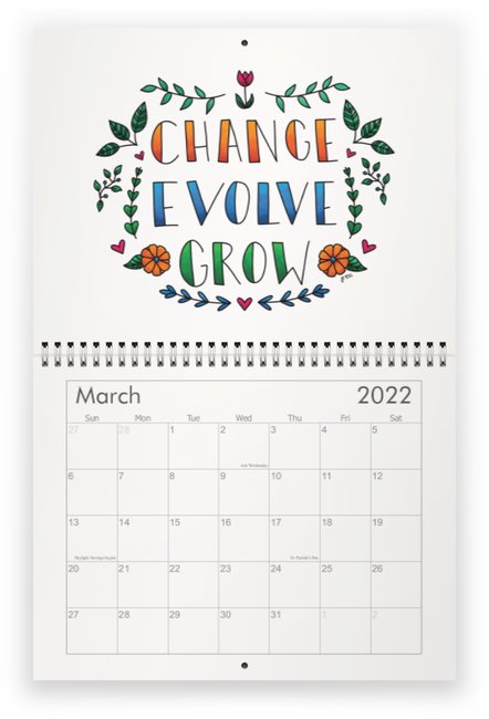 2022 Positive Doodles Calendar